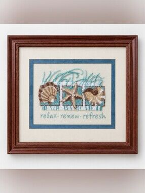 Dimensions Seashells Punch Needle Coastal Art